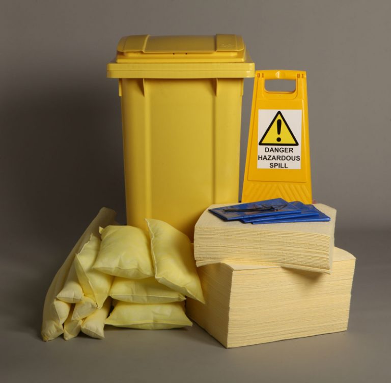 Chemical Spill Kit Large in Wheeled Bin
